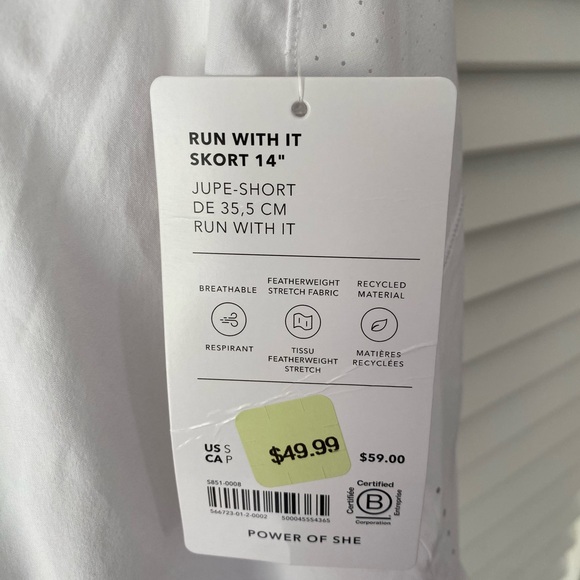 Athleta Run with It High Rise 14 Skort // White // S - Picture 3 of 5